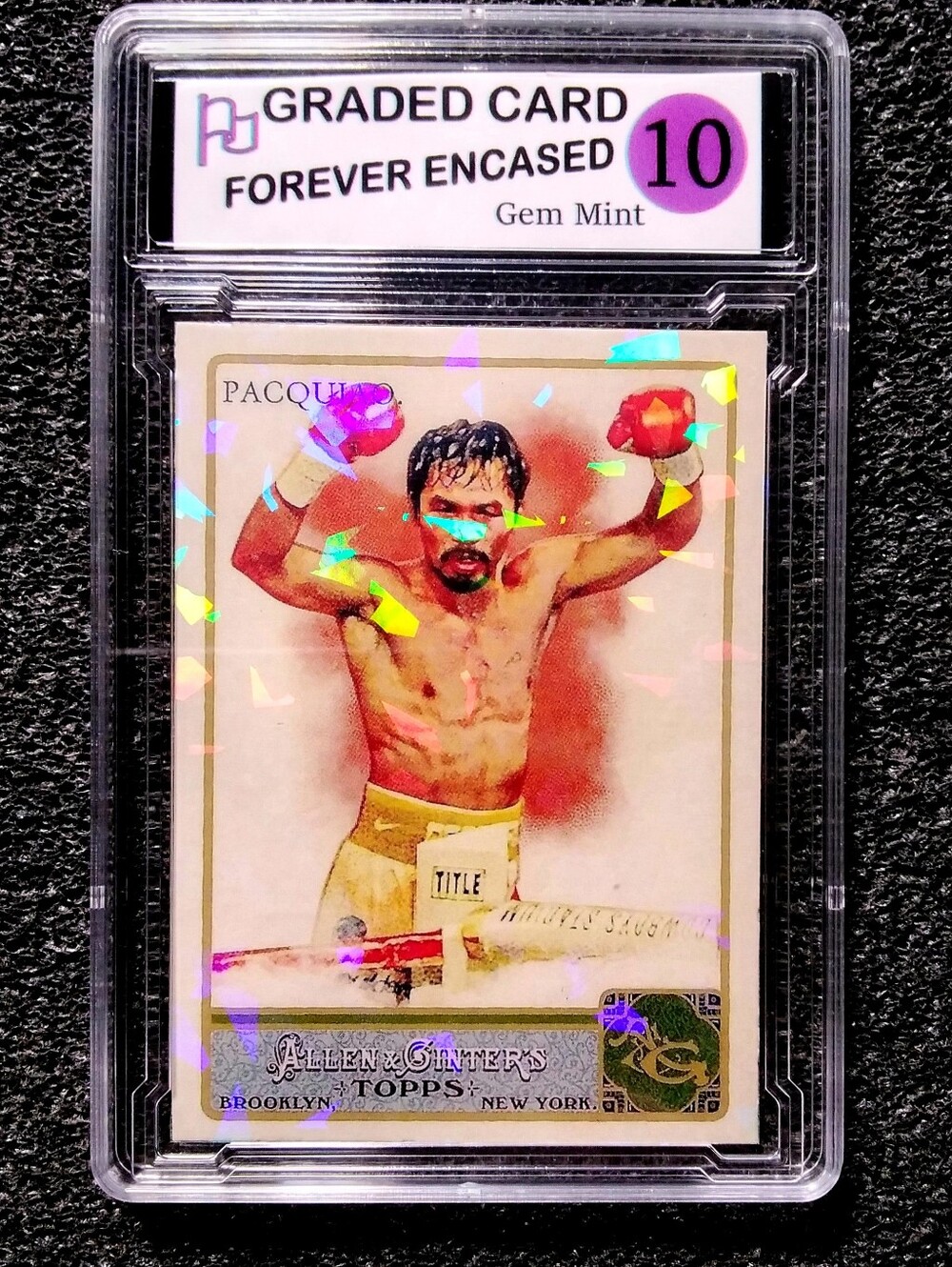 Manny Pacquiao Boxing Cracked Ice Rookie Card. Graded 10 Gem Mint